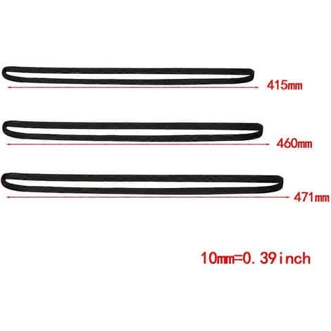 5 mm flatt belte for kassettspiller, utvalg av 305 mm foldede belter for opptaker.