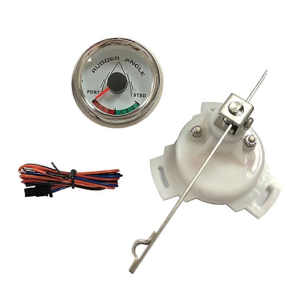 Marine Rorvinkelmåler med Matchende Sensor 0-190? 52mm Krom Hvid