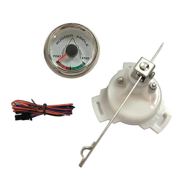 Marine Rorvinkelmåler med Matchende Sensor 0-190? 52mm Krom Hvit