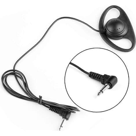 D-form 3,5 mm Jack-øretelefon til Walkie-Talkie og tovejsradio