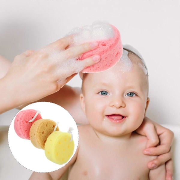 3 st Badsvampar Duschsvampar Kroppstvätt Exfolierande Svamp Exfolierande Kroppsskrubb för Barn