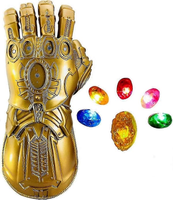 Infinity War Thanos Infinity Gauntlet Med Elektroniska Avtagbara Lysande Infinity Stones Cosplay Hal