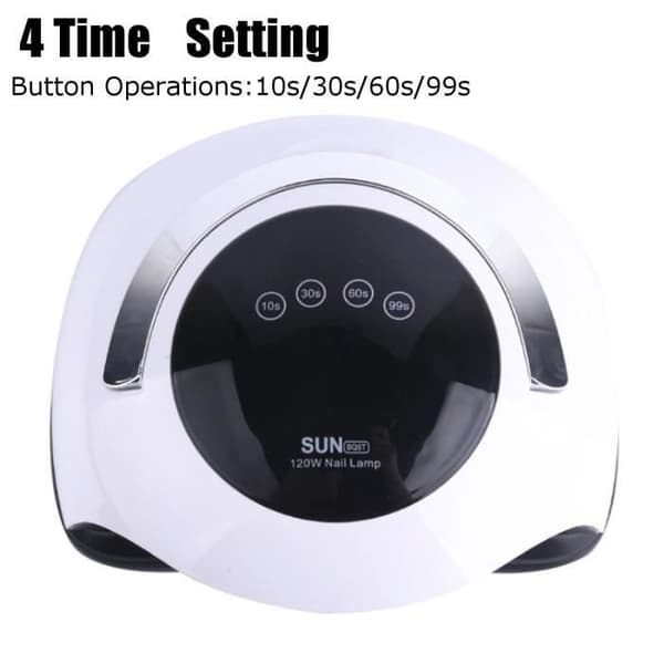 120W UV neglelampe, hurtig gellys, LED neglelampe med timer og smart sensor, 36 LED'er