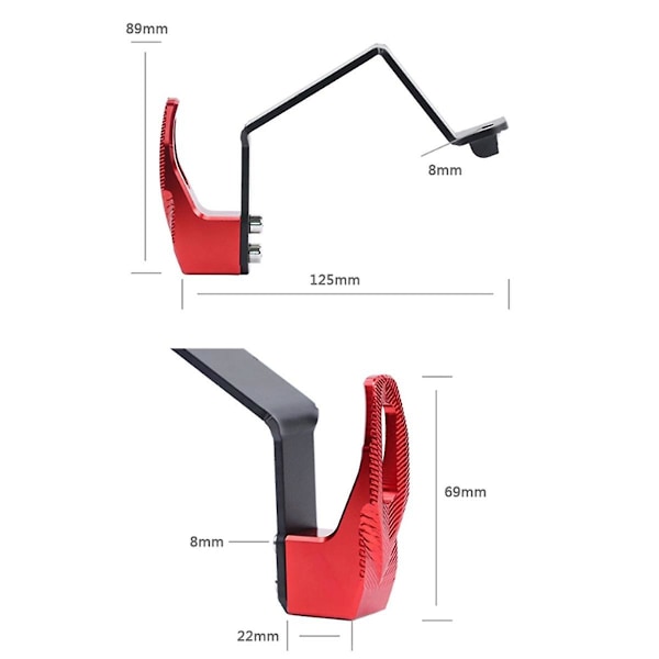 Motorsykkel Bagasje Henger Hjelm Henger Scooter Bagasjeveske Flaske Henger Holder for 310M 350D (Rød)