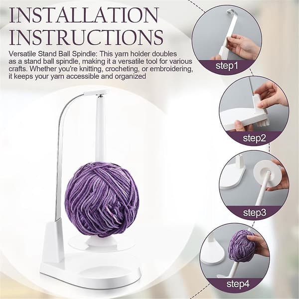 Magnetisk Pendel Garn Holder Sæt Garn Feeder Holder til Strikning og Hækling Wool Genie String Holder Dispenser
