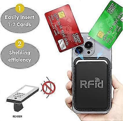 2 stk. (sort) Til Magsafe Wallet Pung Kompatibel Med Iphone 13/14 Mini/plus/pro/max, Rfid Kortholder Med Magsafe Magnet