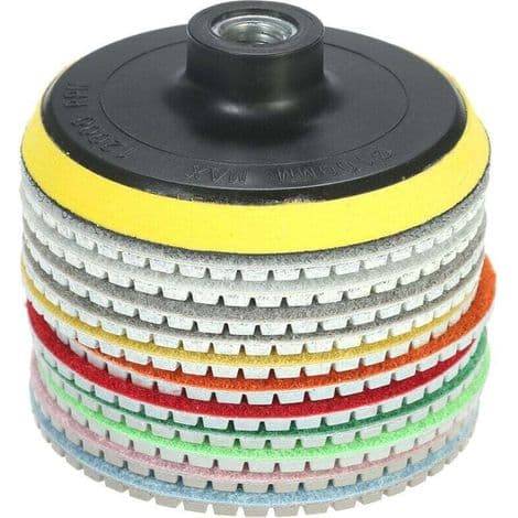 4 tommer diamantskive 11 dele til slibning af granit, marmor, stenfliser, keramik, beton