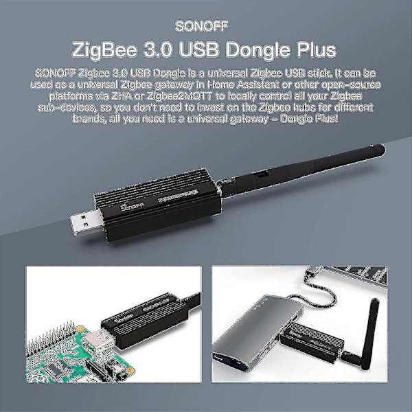 Zigbee 3.0 USB Dongle Plus, Ti Cc2652p Koordinator, Universal USB Zigbee Hub, Zigbee Gateway til Home Assistant