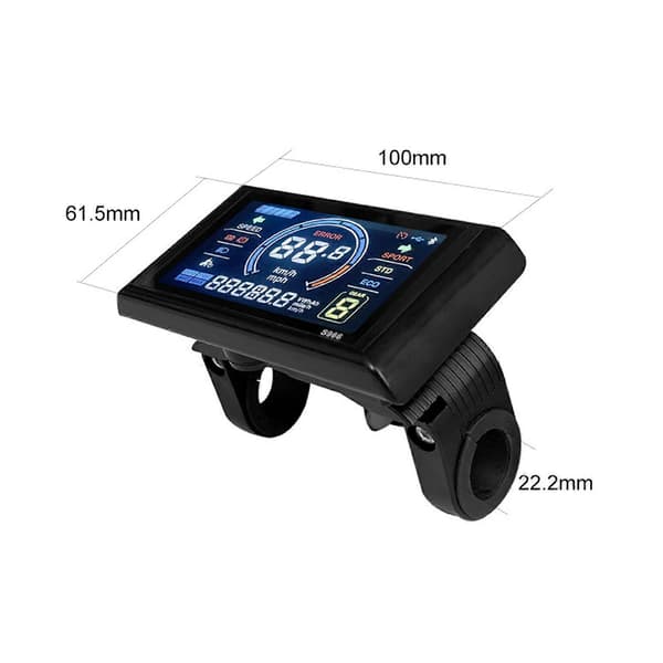 Ebike Colour SW900 LCD Display Kontroll Elektrisk Cykel Hastighetsmätare