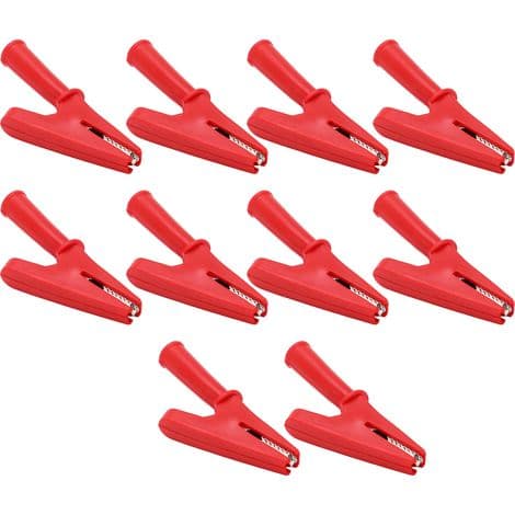 10 stk. 20A, 10 mm elektriske testklemmer til lodning og elektronisk reparation