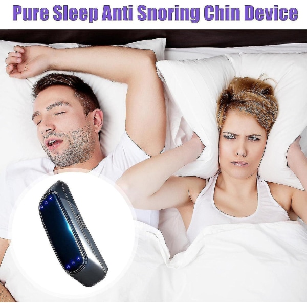 best) Søvnapné-enhet, bærbar apné-enhet, anti-snorke-hakestropp for å hjelpe deg med å få ren søvn, for menn og kvinner.