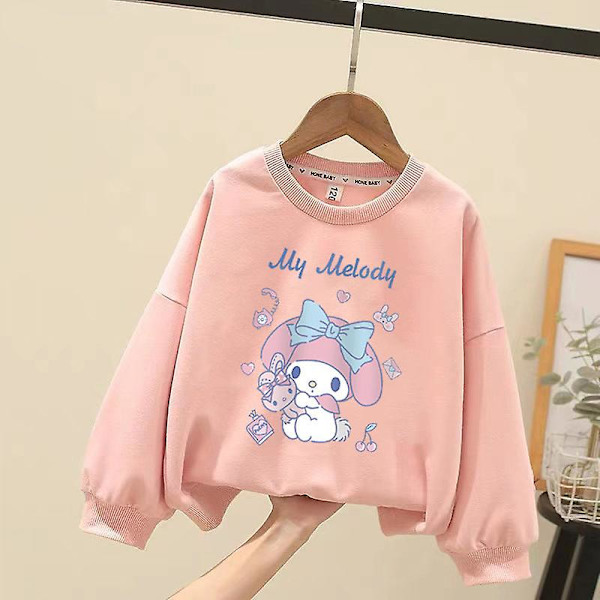 Sanrio Anime Kuromi Cinnamoroll Melody Plysj Barnegenser Baby Gutt Jente Klær med Lange Ermer Jakke Treningsdrakt Sportsklær Gave