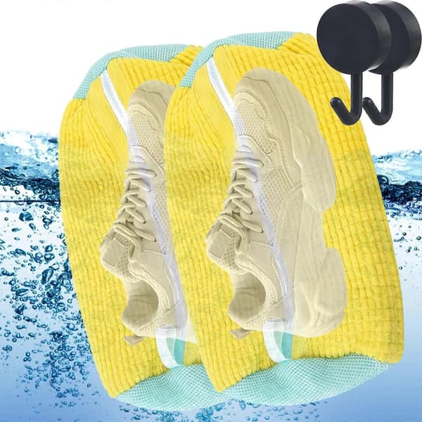 Kaliteas Shoe Lightning Cleaner, genanvendelig vaskepose til sko (pakke med 2)
