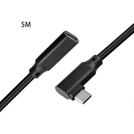 Universal USB 3.1 Type-C Han til Hun Adapter til Telefon - 5m Datakabel