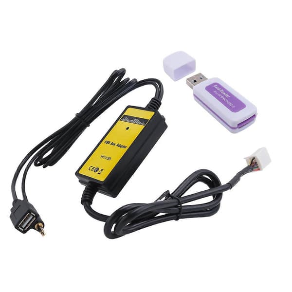 6 + 6PIN Bilradio Digital USB MP3 Interface CD-skifter Adapter med 3,5 mm AUX In Input til Serie