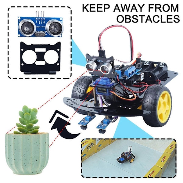 2WD Robotbil-sæt til programmeringsprojekt
