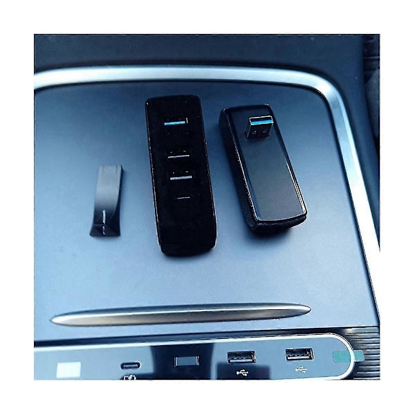 USB-hub for hanskerom for 2021-2023 Model 3, Model Y modeller, utvidelsesdokk for hanskerom