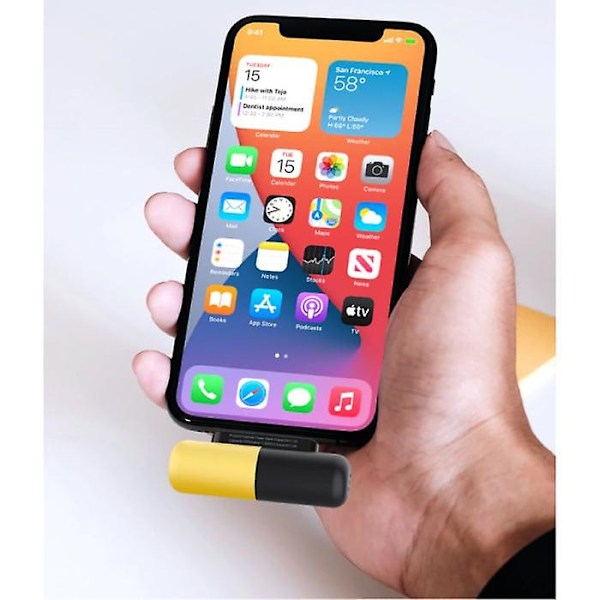 Stuff Certified® Mini Powerbank 3300mAh för Micro-USB - Extern Nödbatteri Batteriladdare Gul