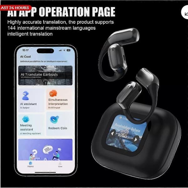 2025 144+ Sprog AI Oversætter Ørepropper Bluetooth Oversættelse i Realtid