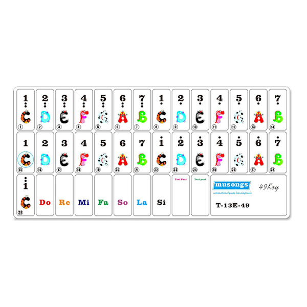 49-Key Piano Sticker