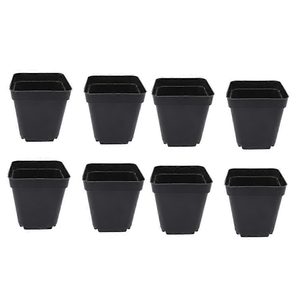 50 st Plast Fyrkantig Blomkruka Mini Dekorativa Blomkrukor Planteringskärl Kreativa Suckulenter Plantskola Blomhållare Organizer Trädgårdstillbehör (Stor Storlek Bl