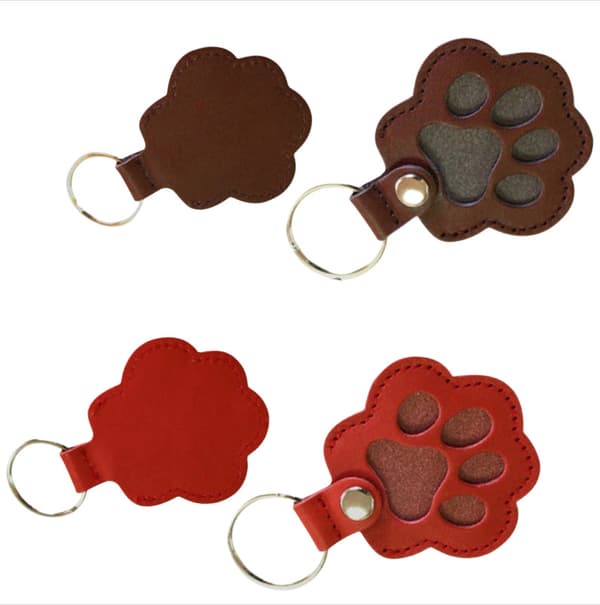 Paw Print Keychain for Pet Memories (2-pack)