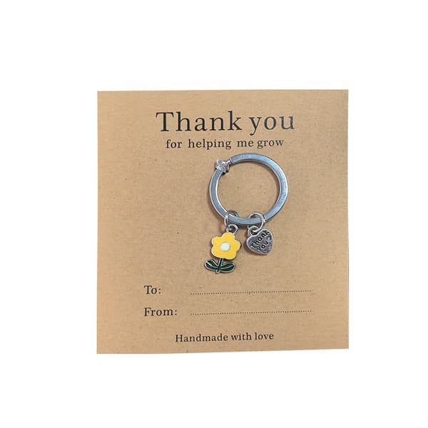 Graduation Gift - Keychain with Yellow Flower