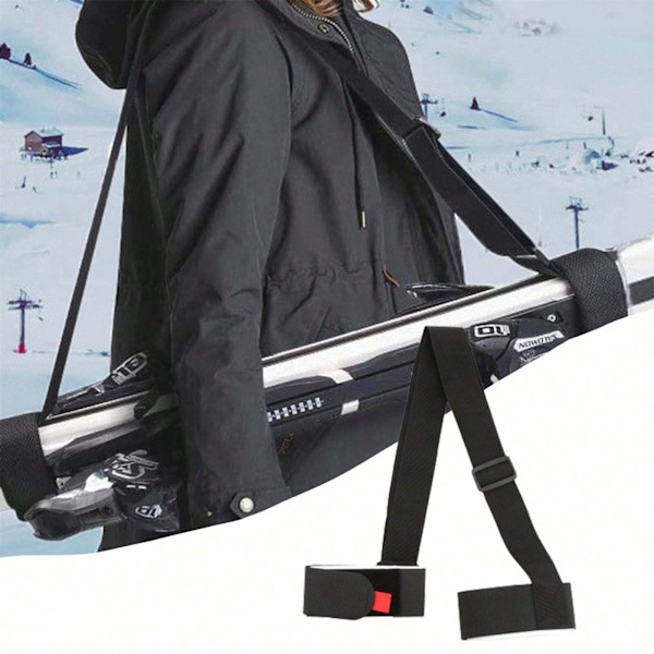Justerbar ski- og stavholder sort