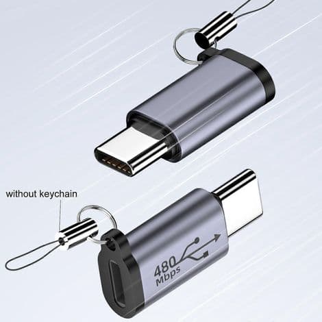 USB-C hona till Micro USB hane-adapter - Typ-C till Micro USB-omvandlare