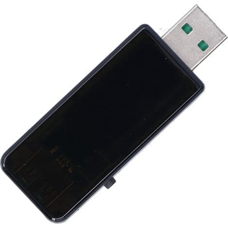 USB-tester med digital LCD-skjerm, USB-ladedetektor, voltmeter for Android-enheter (svart)
