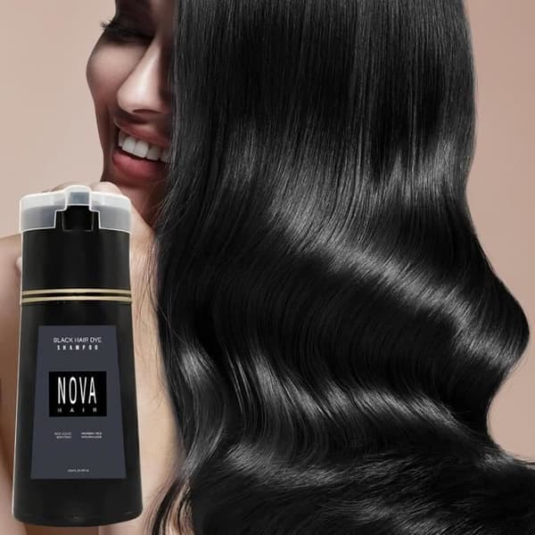 Hårfarveshampoo, Farveshampoo, Hårfarveshampoo + Nærende + Naturlig Vækst, Sort, 200 ml