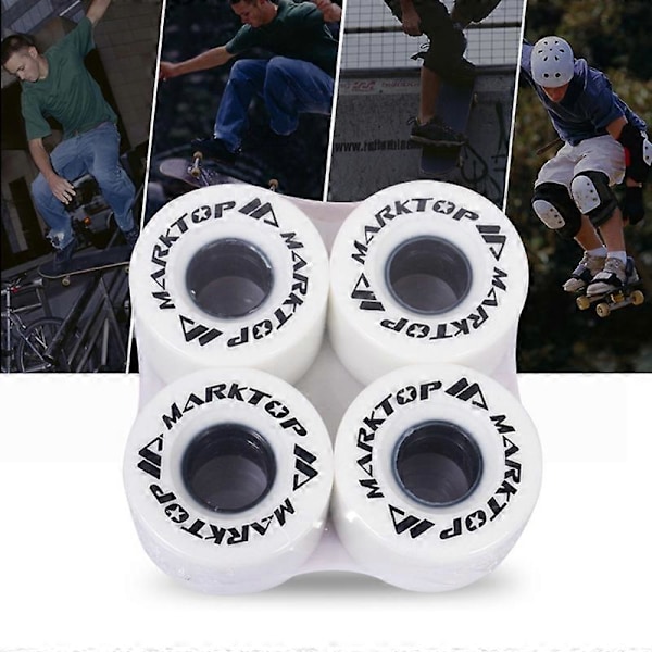 MARKTOP 4 stk/sett 78A Skateboardhjul Pu 55X32mm Hjul Dobbel Rocker Skateboarddeler Mann Kvinne S