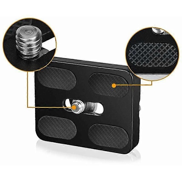 Metall PU-50 Universell Snabbkopplingsplatta Passar Standard Stativkulhuvud (PU50 III) Svart