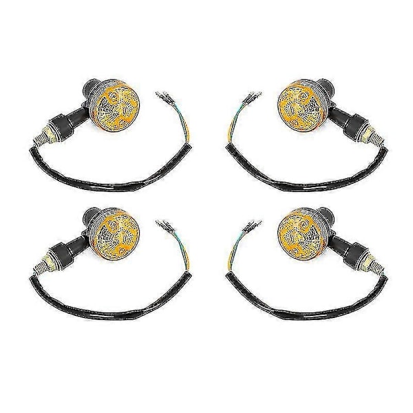 2024 Uusi 4 X Led-vilkut 6v Suuntavilkku Amber Moottoripyörän Vilkut 6 Volttia Suuntavilkku Moottoripyörä