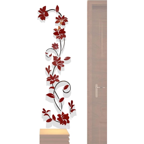 3D klistermärke rotting blomma väggmålning vardagsrum sovrum TV vägg bakgrund kreativ klistermärke gåva