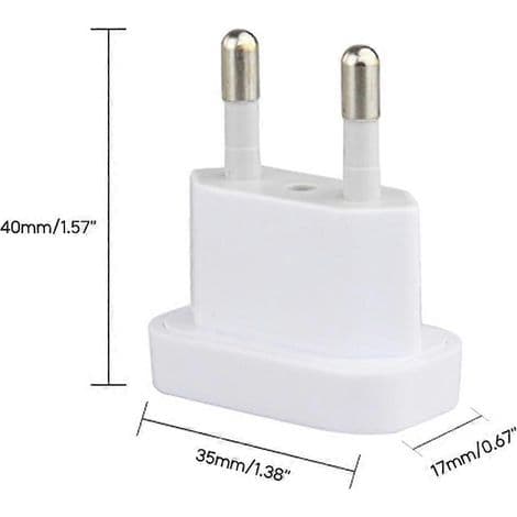 EU til USA Reiseadapter 250V Hvit - USA til Europeisk Pluggomformer - 4.8A