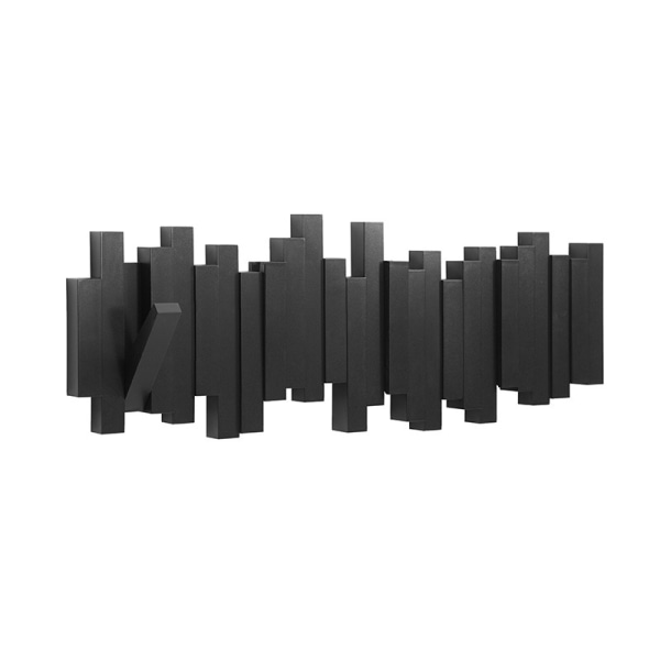 Stang frakkkrok - moderne og plassbesparende klesstativ for oppheng av jakker, kåper og mer, svart