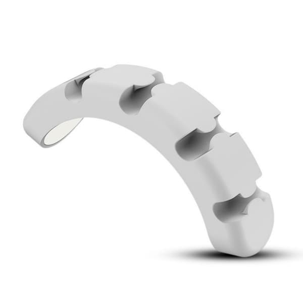 Self-adhesive Cable Holder / Cable Organizer with 6 Slots White