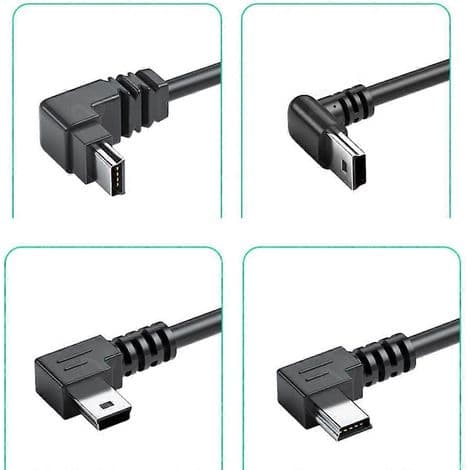 Yleiskäyttöinen USB–Mini USB -kaapeli kameroille, älypuhelimille ja oheislaitteille – 25 cm suora liitin