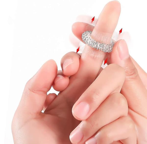 30 stk. Akupressur Finger Massagering Prikkede Sensoriske Fingerringe