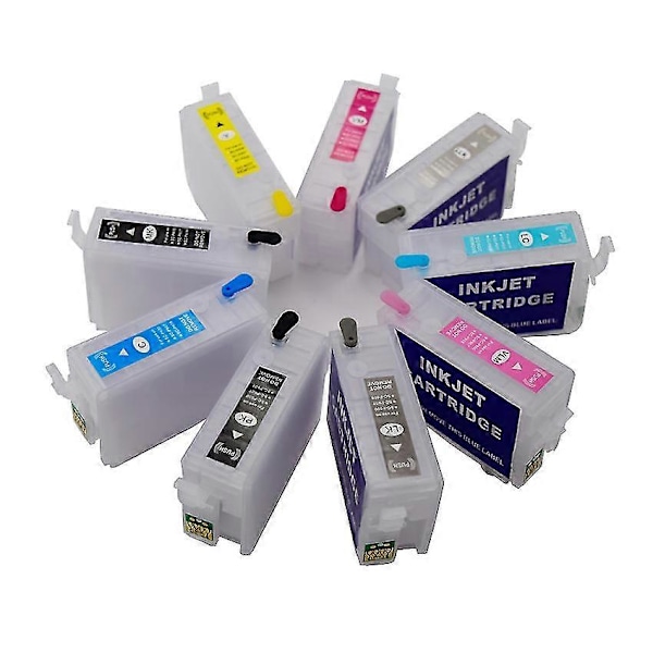 hg T76 T7601-T7609 P600 Genopfyldelig Blækpatron med Auto Reset ARC Chip til Epson SureColor-P600 Printer