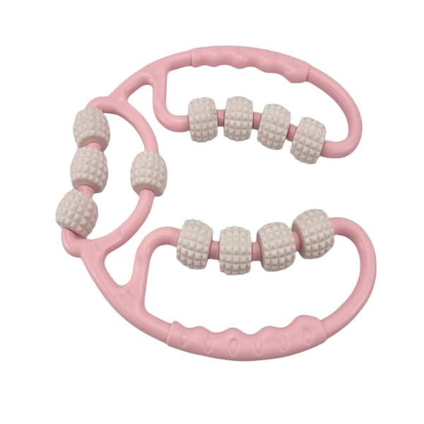 Benmassager - 12 ruller til behagelig massage Pink + Hvid