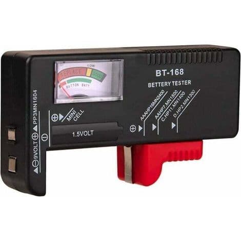Batteritestare, batterispänningstestare, testare för AA/AAA/C/D/9V/1.5V knappbatterier, universell LCD-skärm