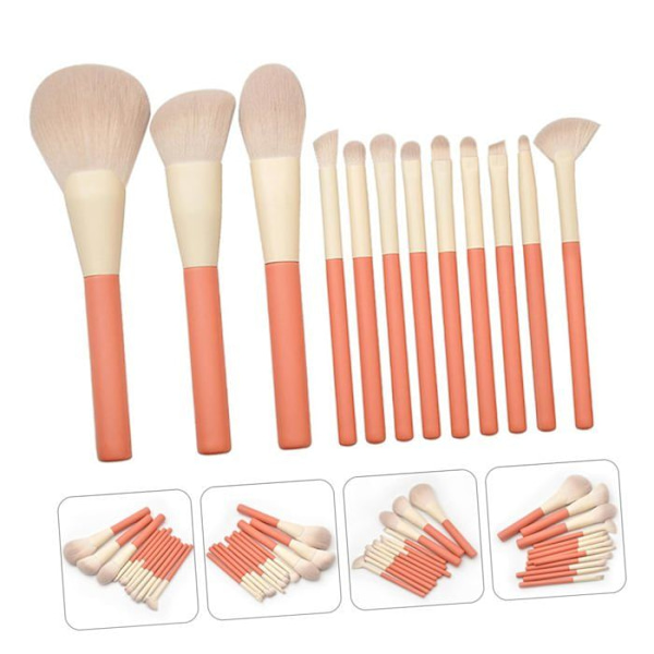 Makeupbørster - 12 Stykker - Bløde Børster - Bærbare