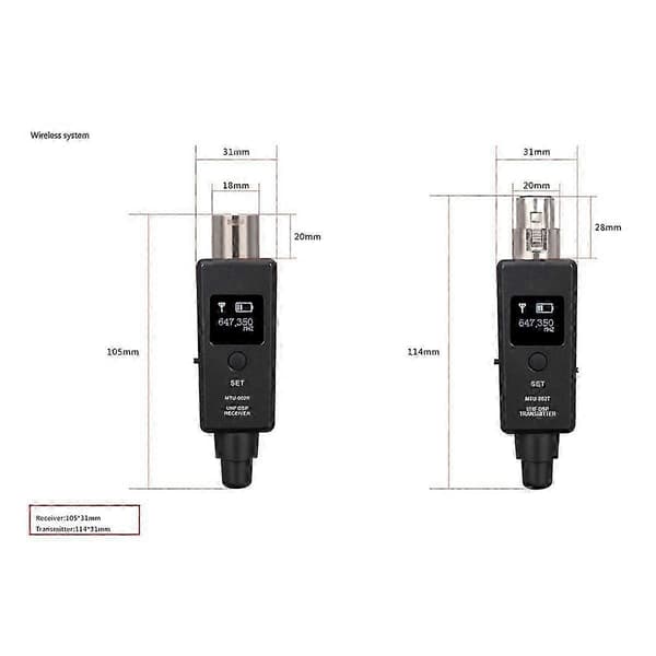 Mikrofon Trådløst System Mikrofon Trådløs Sender UHF Sender Mottaker Mi Linje for Dynamisk