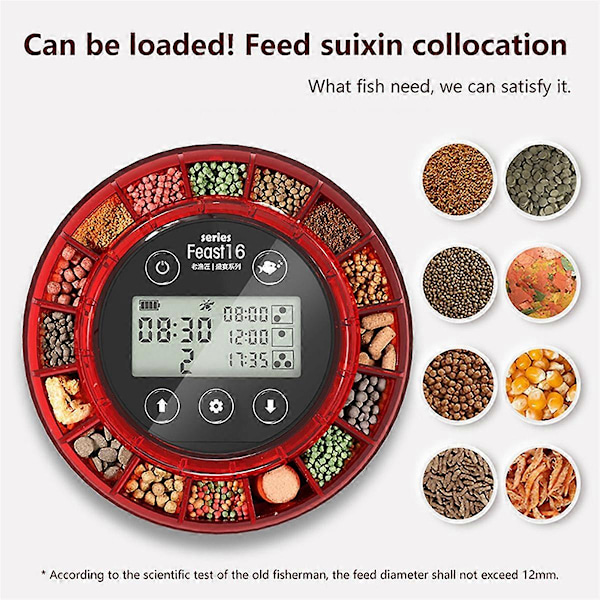 Akvarium Automatisk Fiskefôrautomat Automatisk Matdispenser med Timer Oppladbar Timer Fôrautomat med US