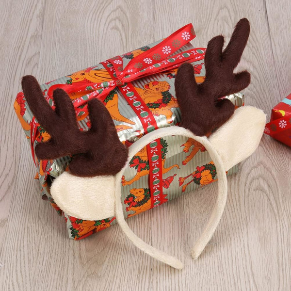 2 pakke gevir reinsdyr pannebånd til jul, fest, karneval, barn, fest, juledekorasjonstilbehør