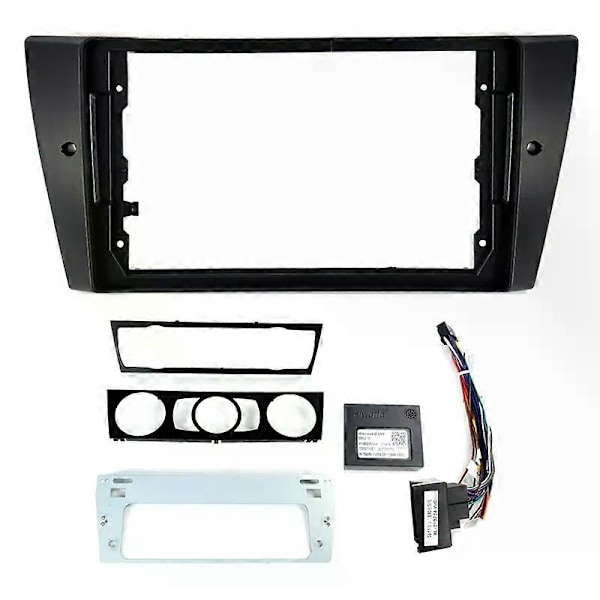 9-tums bilradio ram fascia Canbus box adapter dekoder monteringspanel kit kompatibel för B-M-W E90 E91 E92 E93 M3 3-serie Android Dash-kabel
