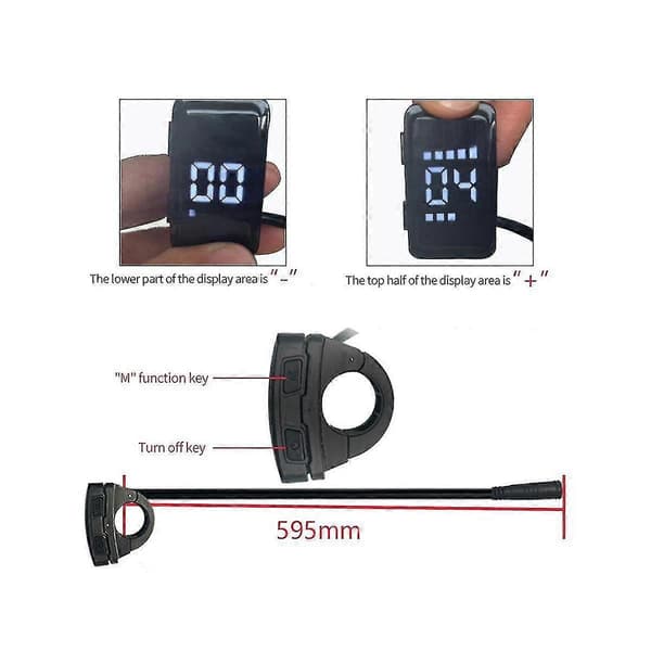 DZ40 LCD-display för BBS01 BBS02 mittmonterad motor, HD E-cykeltillbehör