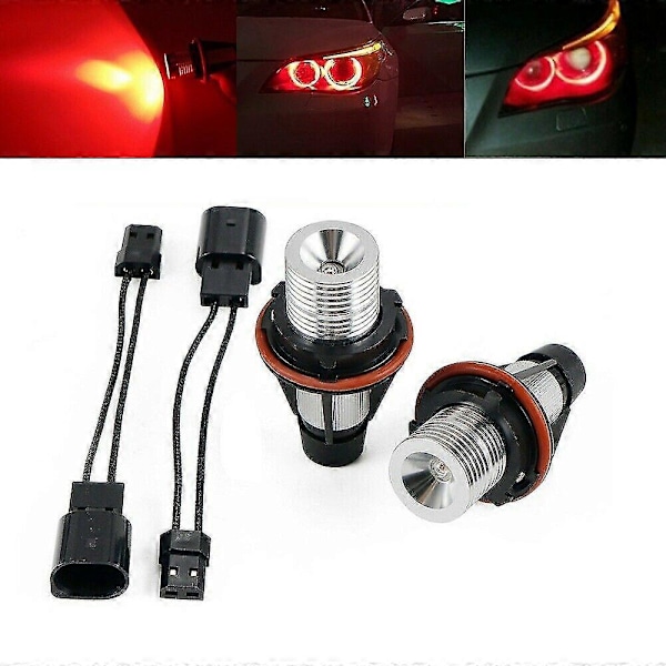 8000K Röda LED Angel Eye Marker Halo Glödlampor för - E39 E53 E60 E63 E64 E66 E87 5 6 7 X3 X5
